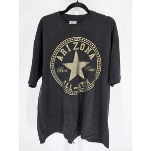 Y2K Shaka Wear Mens Sz 2XL Short Sleeve T Shirt Arizona All Star Black Gold